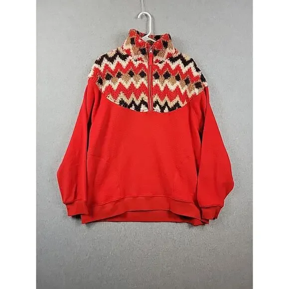 aerie Sweaters Aerie Hometown Holiday Red Sherpa Ls Zip